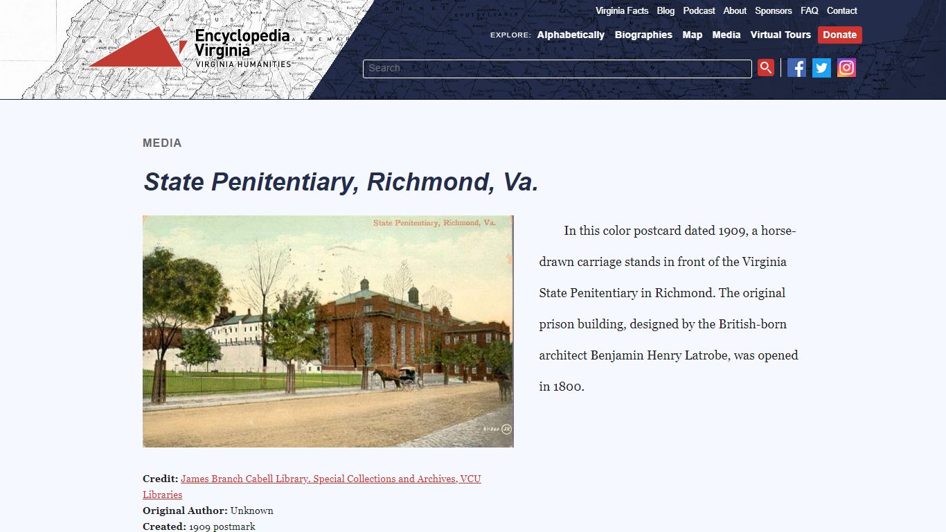 State Penitentiary, Richmond, Va. – Encyclopedia Virginia